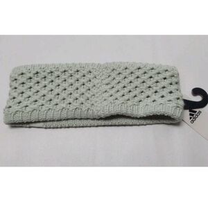 Adidas Women's Fit Crestline Lined Fleece Headband Linen Green/Clear Onix Grey